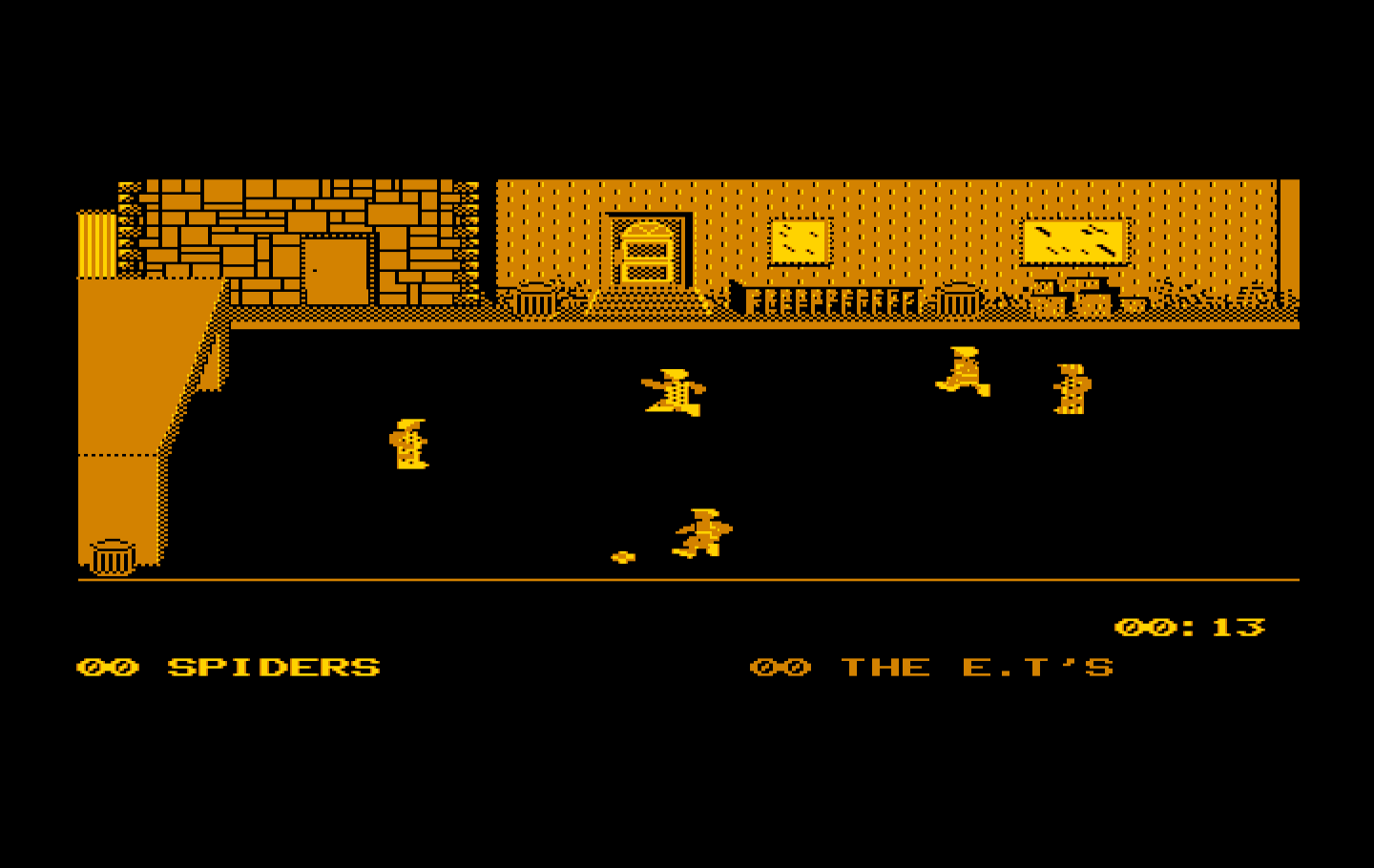 Street Sports Soccer IBM PC/Compatibles Screenshot: Attempting to score...