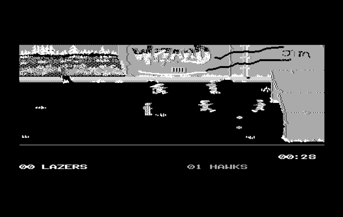 Street Sports Soccer IBM PC/Compatibles Screenshot: Attempting to score, but missed!