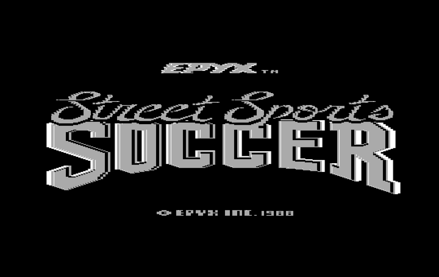 Street Sports Soccer IBM PC/Compatibles Screenshot: Title screen.