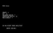 Pride and Prejudice for IBM PC/Compatibles - Creating a new character; here's the stats the computer gave me.
