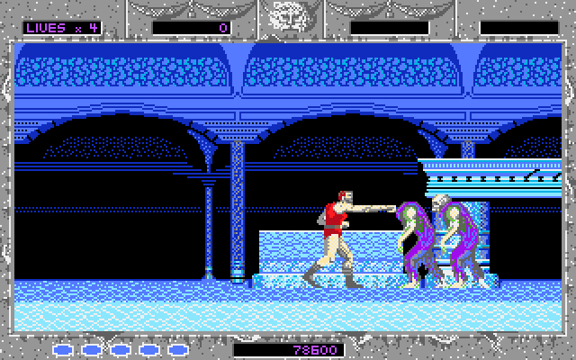 Altered Beast IBM PC/Compatibles Screenshot: Round four start.