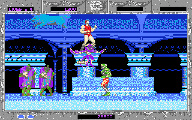 Altered Beast IBM PC/Compatibles Screenshot: Watch out for flying enemies, they often get in the way...