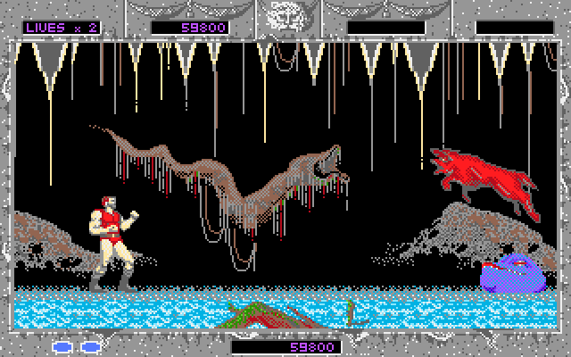 Altered Beast IBM PC/Compatibles Screenshot: Round two start, here come some opponents...