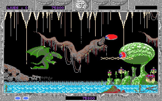 Altered Beast IBM PC/Compatibles Screenshot: The second end of level boss...