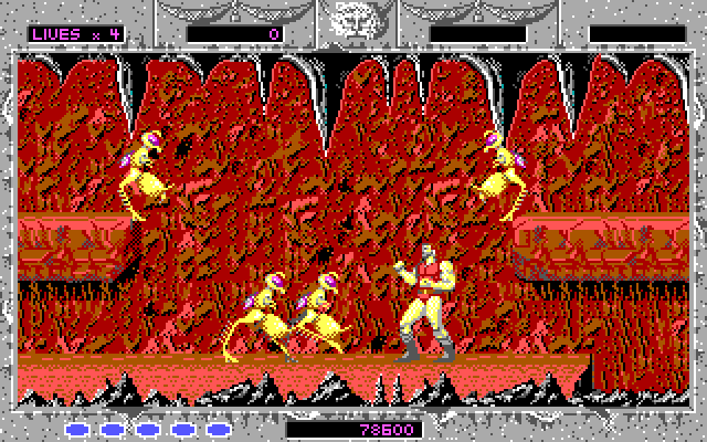 Altered Beast IBM PC/Compatibles Screenshot: Round three start.
