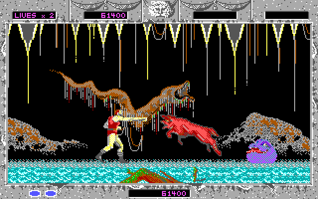 Altered Beast IBM PC/Compatibles Screenshot: Level two start.