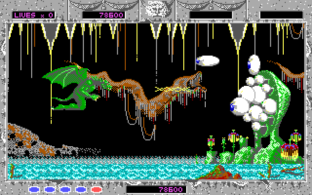 Altered Beast IBM PC/Compatibles Screenshot: Attack the eye, it's this enemies vulnerable point...