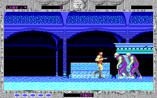 Altered Beast IBM PC/Compatibles Screenshot: Round four start.