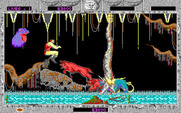Altered Beast for IBM PC/Compatibles - Attempting to dodge numerous enemies at once...