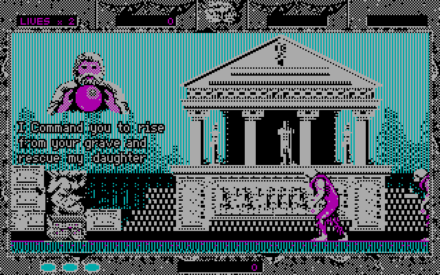 Altered Beast IBM PC/Compatibles Screenshot: Game start.