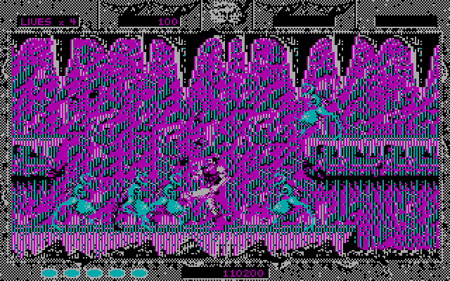 Altered Beast IBM PC/Compatibles Screenshot: Round three start.