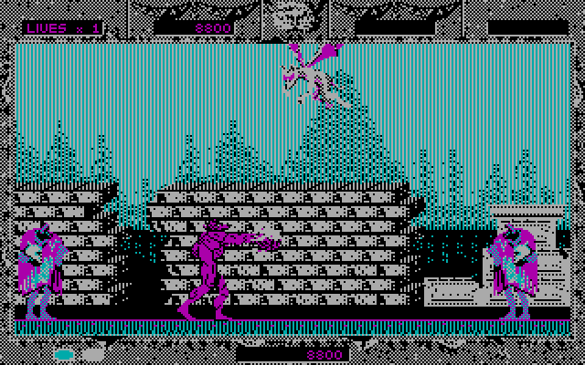 Altered Beast IBM PC/Compatibles Screenshot: Watch out for attacks from above...