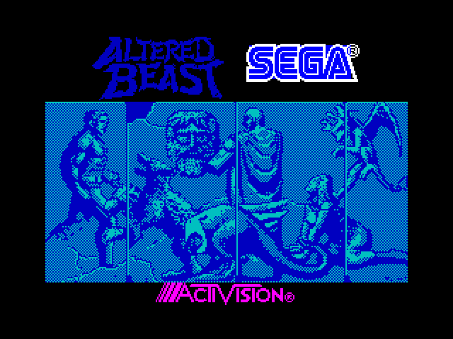 Altered Beast ZX Spectrum Screenshot: Title screen.
