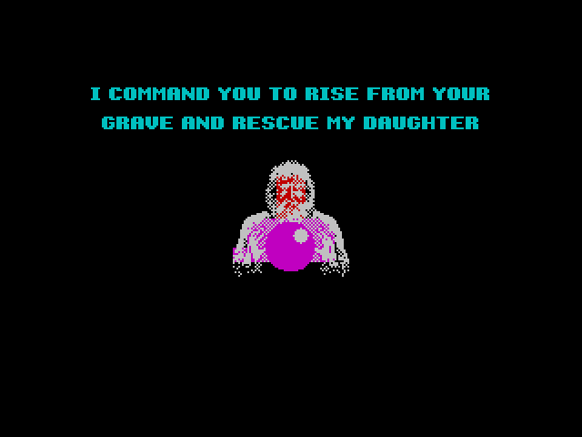 Altered Beast ZX Spectrum Screenshot: Game introduction.