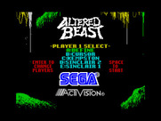Altered Beast for ZX Spectrum - Main menu.