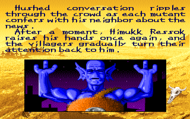 Bad Blood IBM PC/Compatibles Screenshot: There's been some news...
