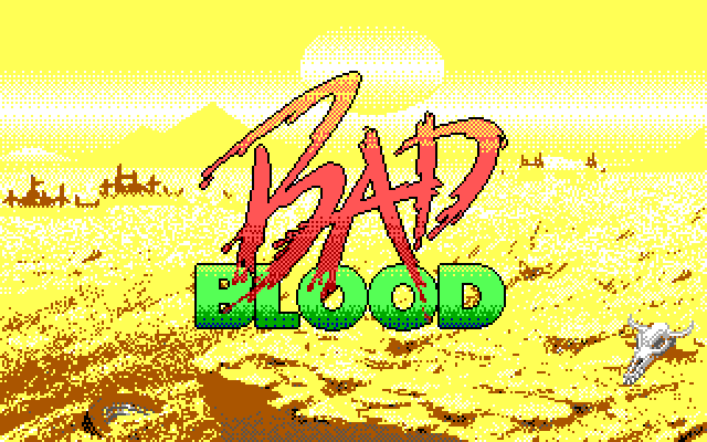 Bad Blood IBM PC/Compatibles Screenshot: Title screen.