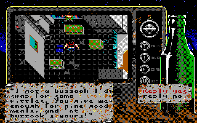 Bad Blood IBM PC/Compatibles Screenshot: Care to make a trade?