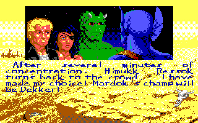 Bad Blood IBM PC/Compatibles Screenshot: Character selection complete.