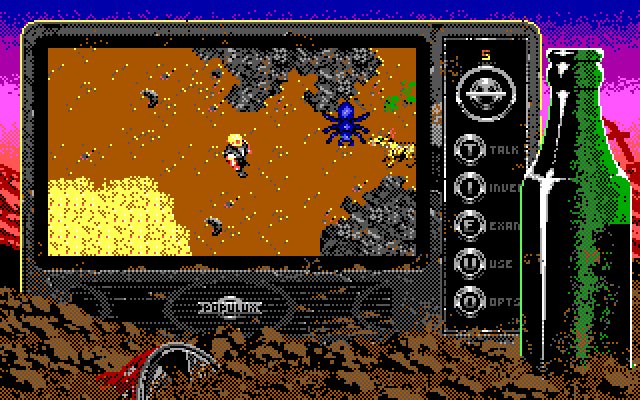 Bad Blood IBM PC/Compatibles Screenshot: Some giant mutant creatures attack!