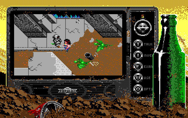 Bad Blood IBM PC/Compatibles Screenshot: Flying creatures in pursuit!