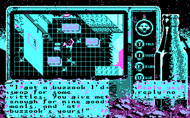 Bad Blood IBM PC/Compatibles Screenshot: Do you wish to make a trade?