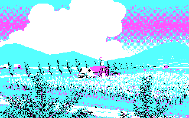 Bad Blood IBM PC/Compatibles Screenshot: Looks like a pleasant farm...