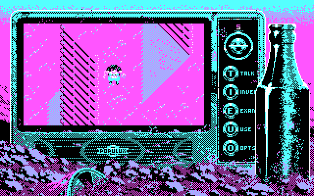 Bad Blood IBM PC/Compatibles Screenshot: Leaving the safety of the camp.