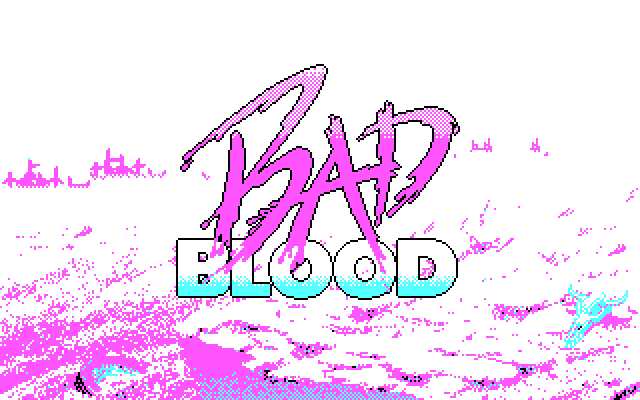 Bad Blood IBM PC/Compatibles Screenshot: Title screen.