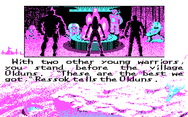 Bad Blood IBM PC/Compatibles Screenshot: Character selection.