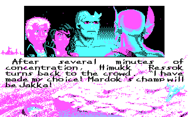 Bad Blood IBM PC/Compatibles Screenshot: Character selection complete...