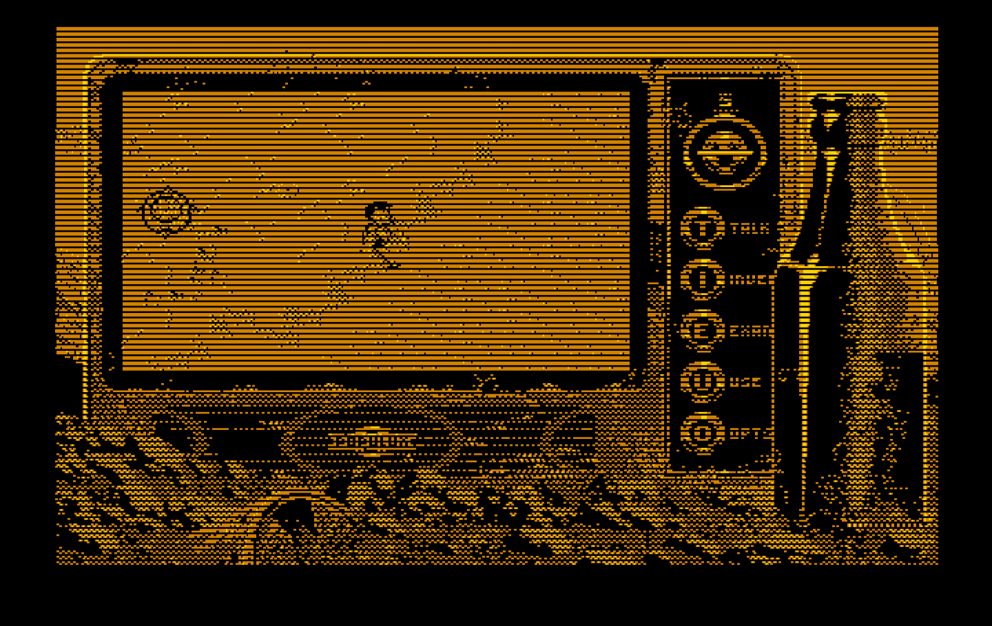 Bad Blood IBM PC/Compatibles Screenshot: You'll eventually need to find a boat to cross this river.