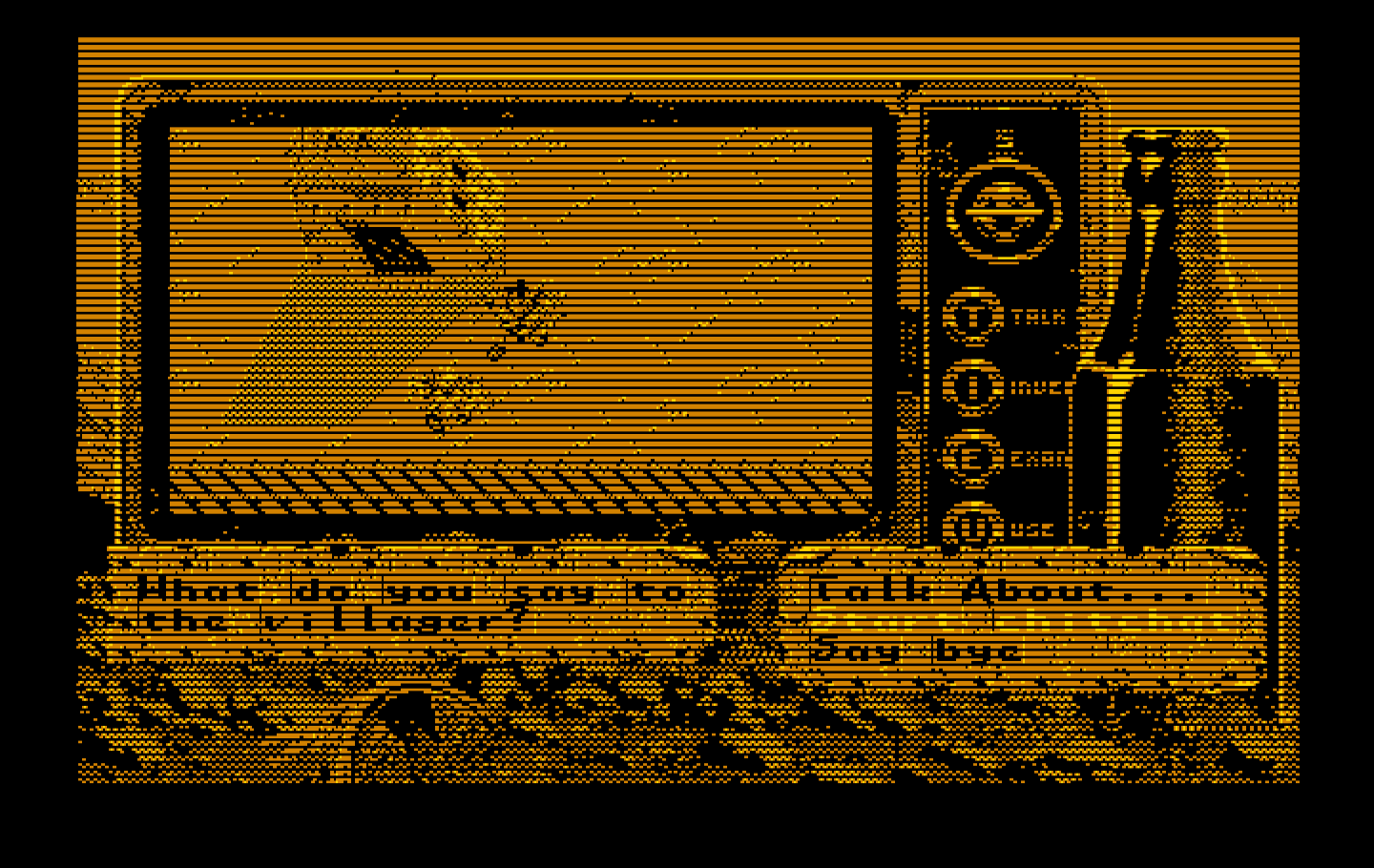 Bad Blood IBM PC/Compatibles Screenshot: You can chit chat with some of the other characters.