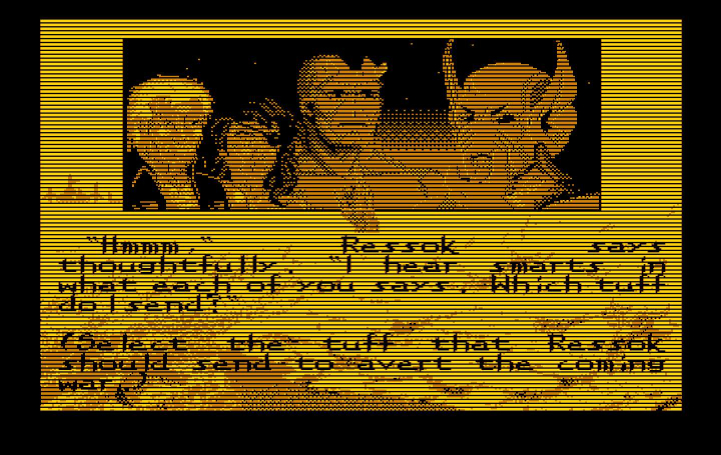 Bad Blood IBM PC/Compatibles Screenshot: Which character will you choose?