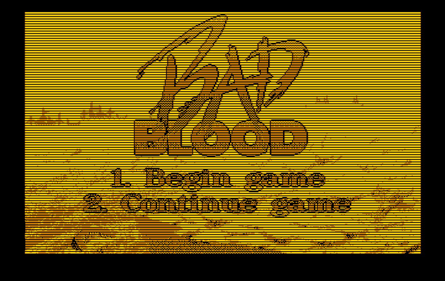 Bad Blood IBM PC/Compatibles Screenshot: The main menu.