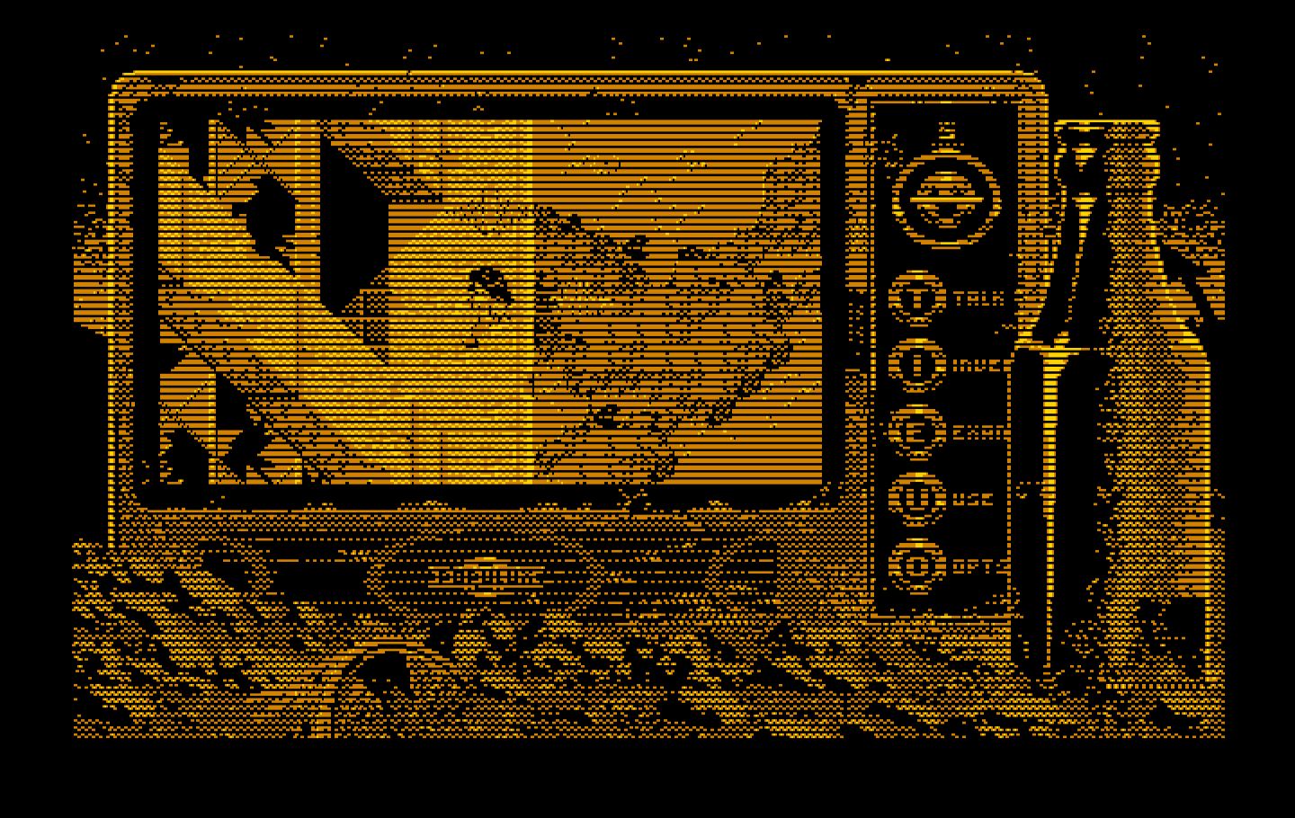 Bad Blood IBM PC/Compatibles Screenshot: The entrance to an abandoned building.