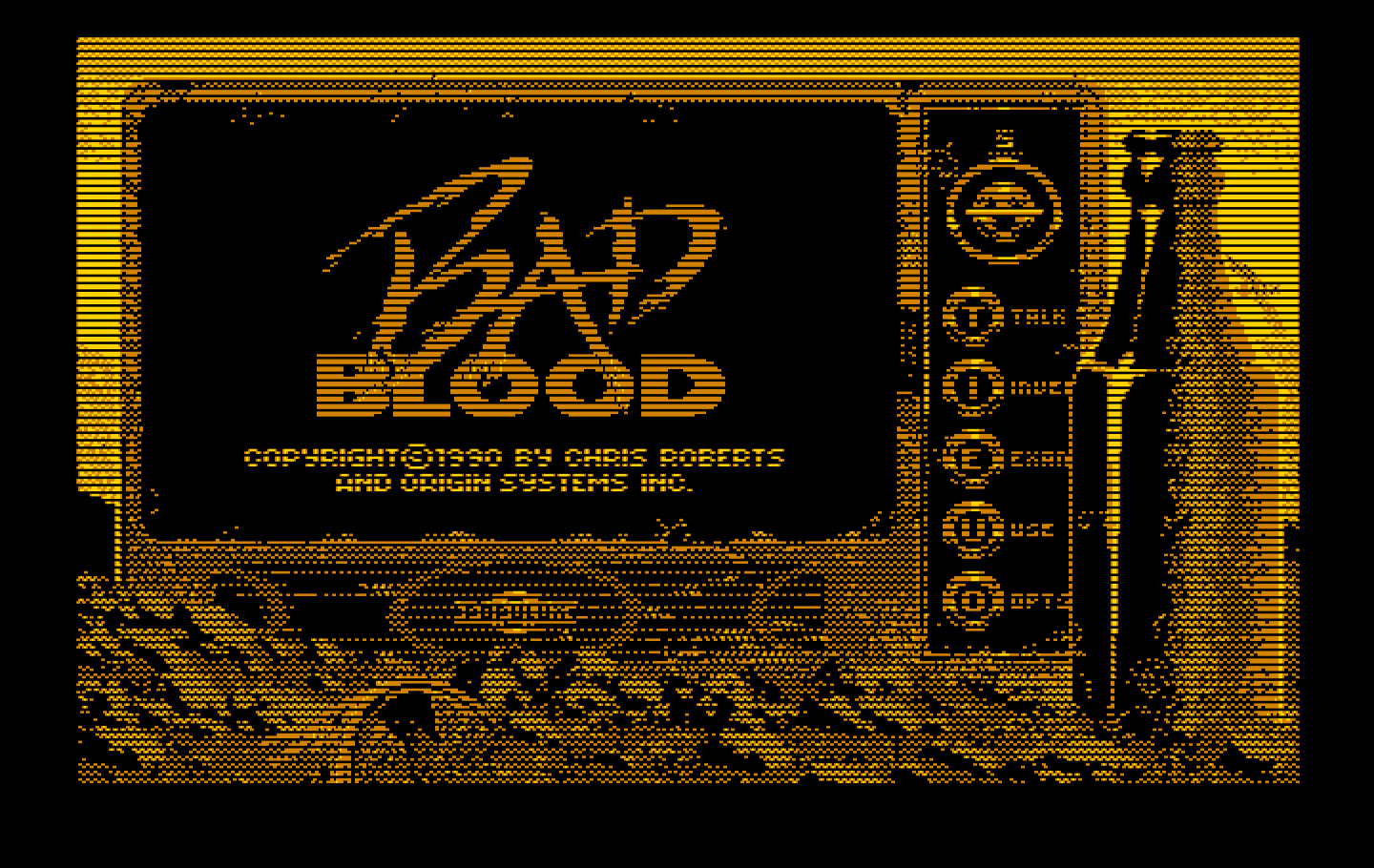 Bad Blood IBM PC/Compatibles Screenshot: Game loading...ready to begin?
