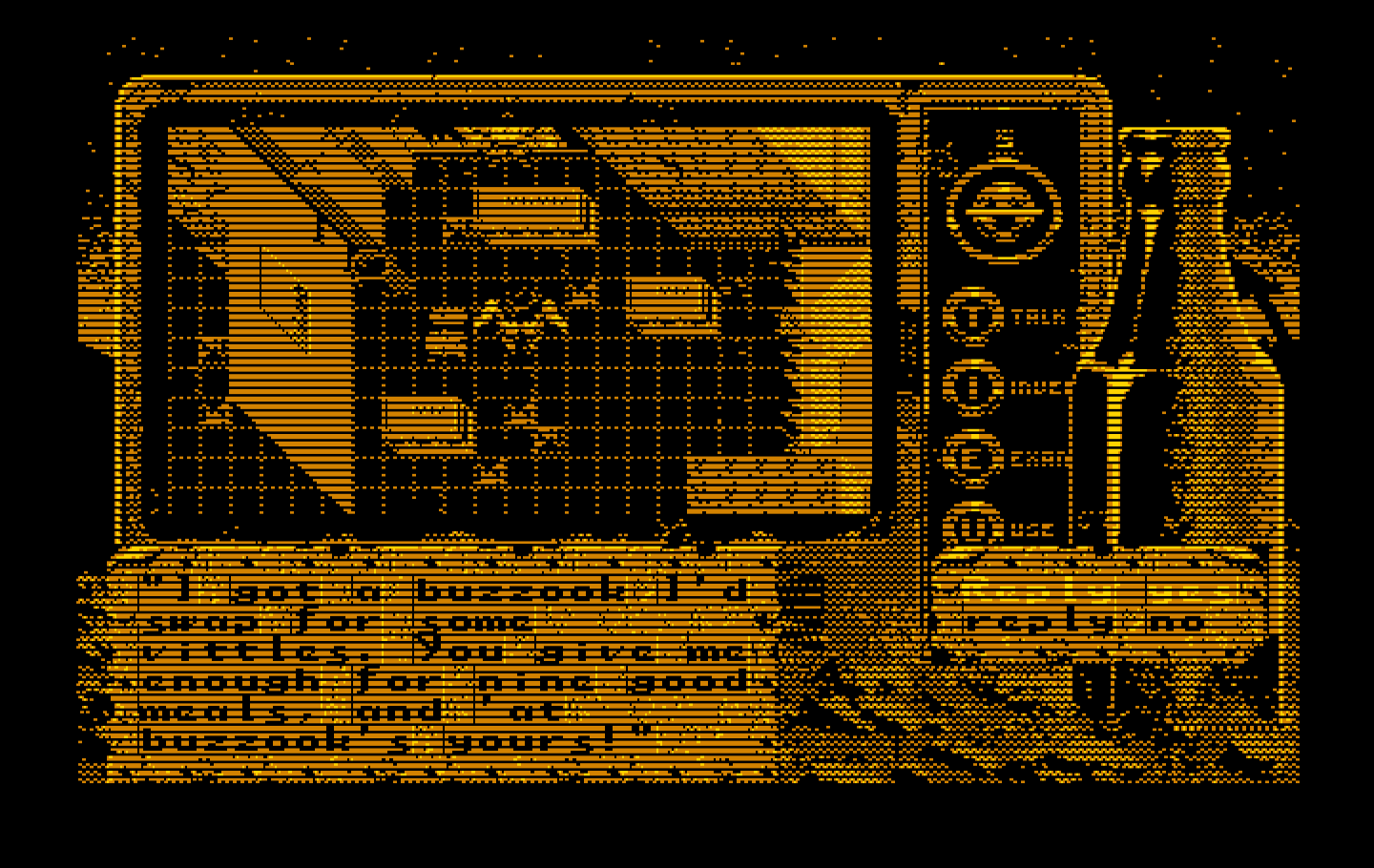 Bad Blood IBM PC/Compatibles Screenshot: Care to make a trade?