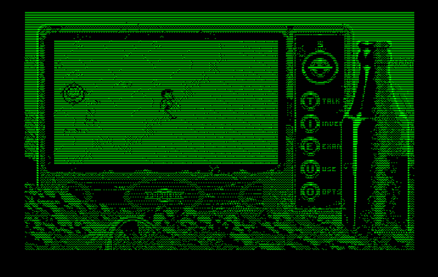 Bad Blood IBM PC/Compatibles Screenshot: You'll eventually need to find a boat to cross this river.