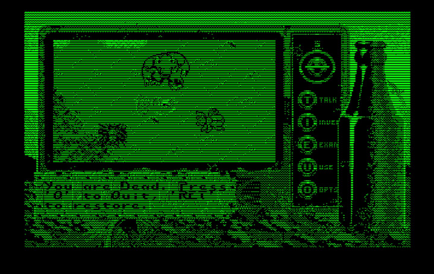 Bad Blood IBM PC/Compatibles Screenshot: Game over; killed by a large opponent!