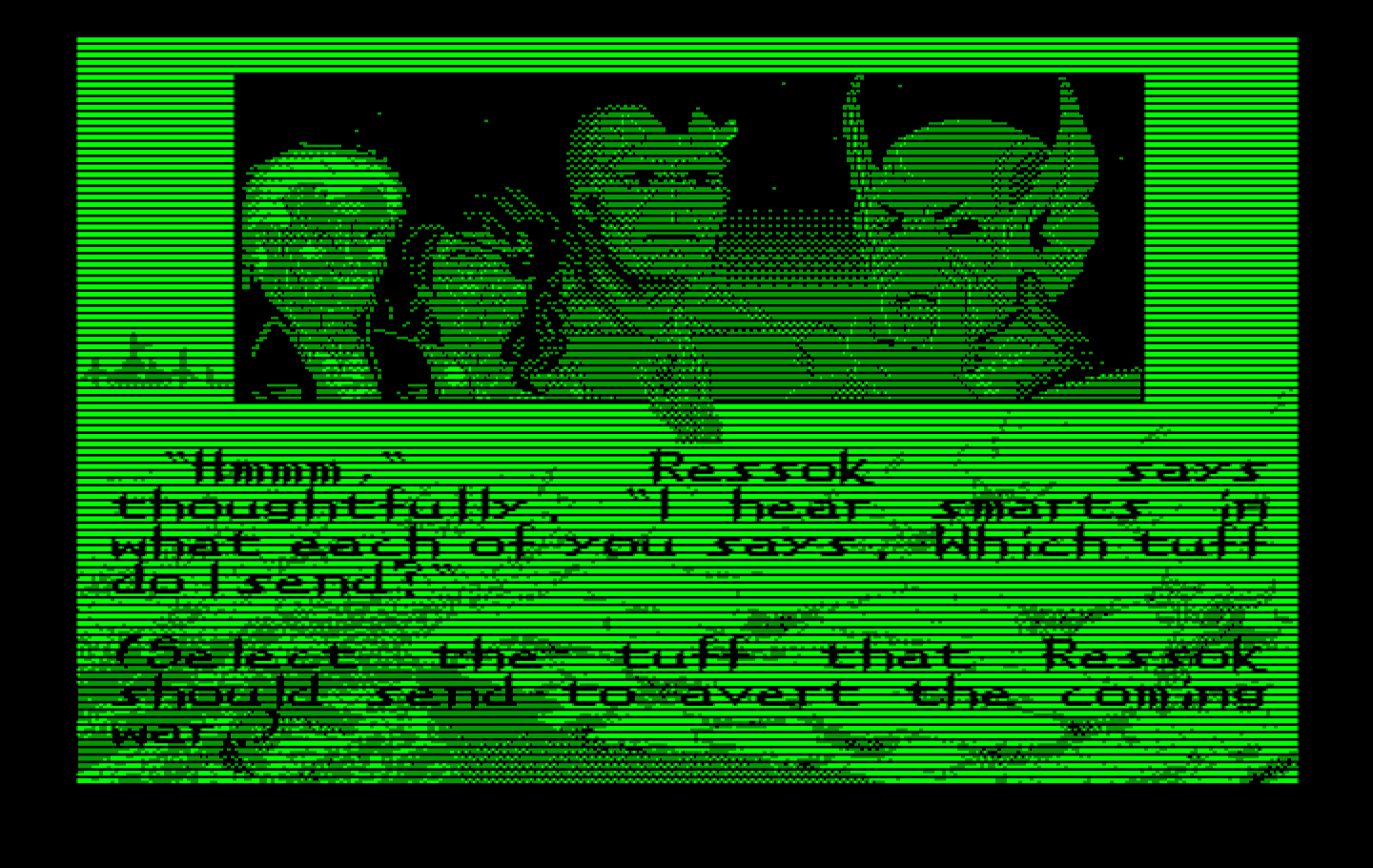 Bad Blood IBM PC/Compatibles Screenshot: Which character will you choose?