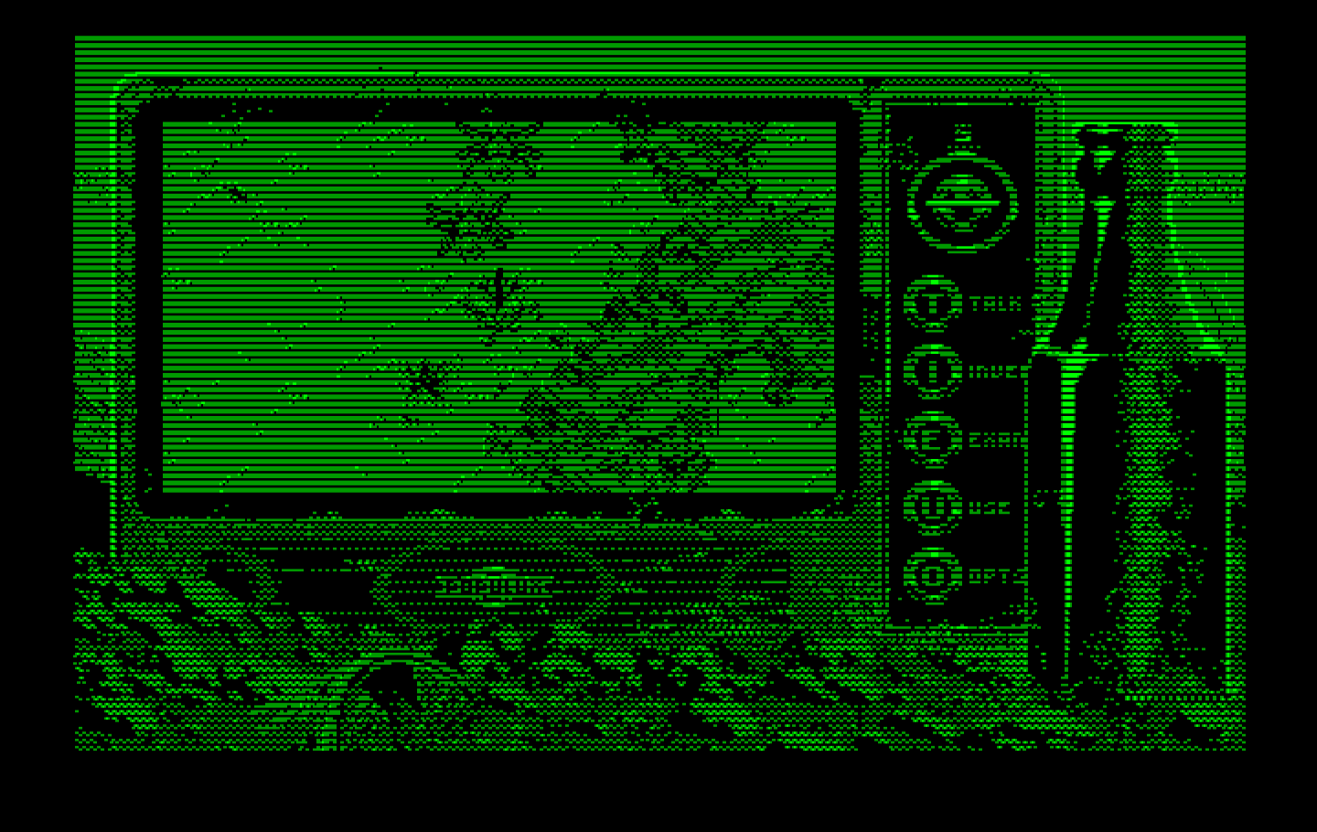 Bad Blood IBM PC/Compatibles Screenshot: Lots of dangerous mutant creatures will attack as you explore.