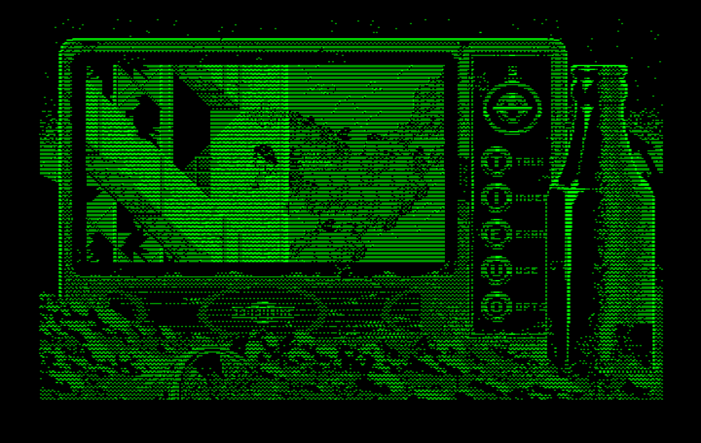 Bad Blood IBM PC/Compatibles Screenshot: The entrance to an abandoned building.
