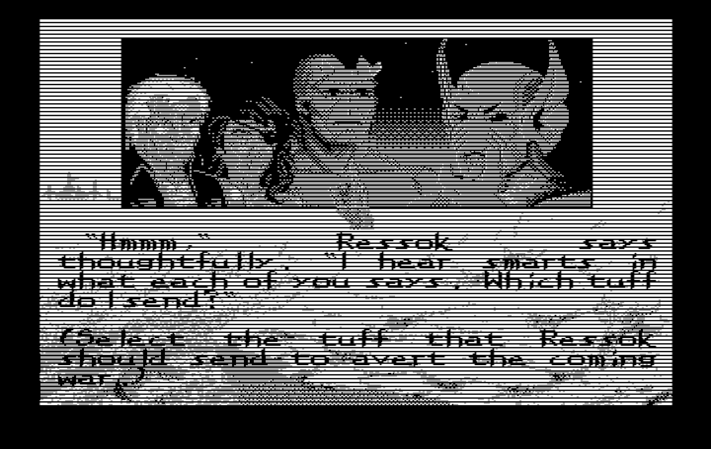 Bad Blood IBM PC/Compatibles Screenshot: Which character will you choose?