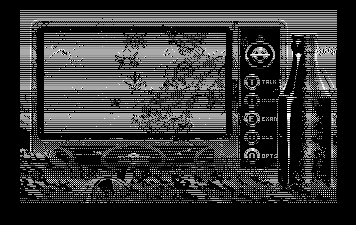 Bad Blood IBM PC/Compatibles Screenshot: Lots of dangerous mutant creatures will attack as you explore.