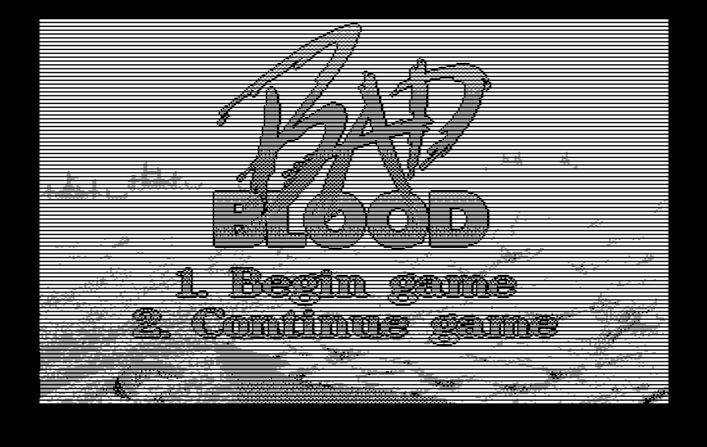 Bad Blood IBM PC/Compatibles Screenshot: The main menu.