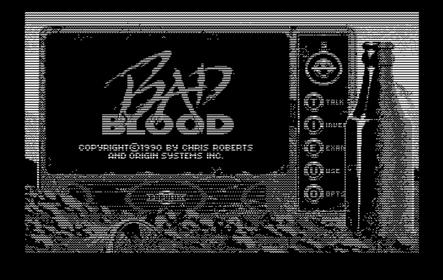 Bad Blood IBM PC/Compatibles Screenshot: Game loading...ready to begin?