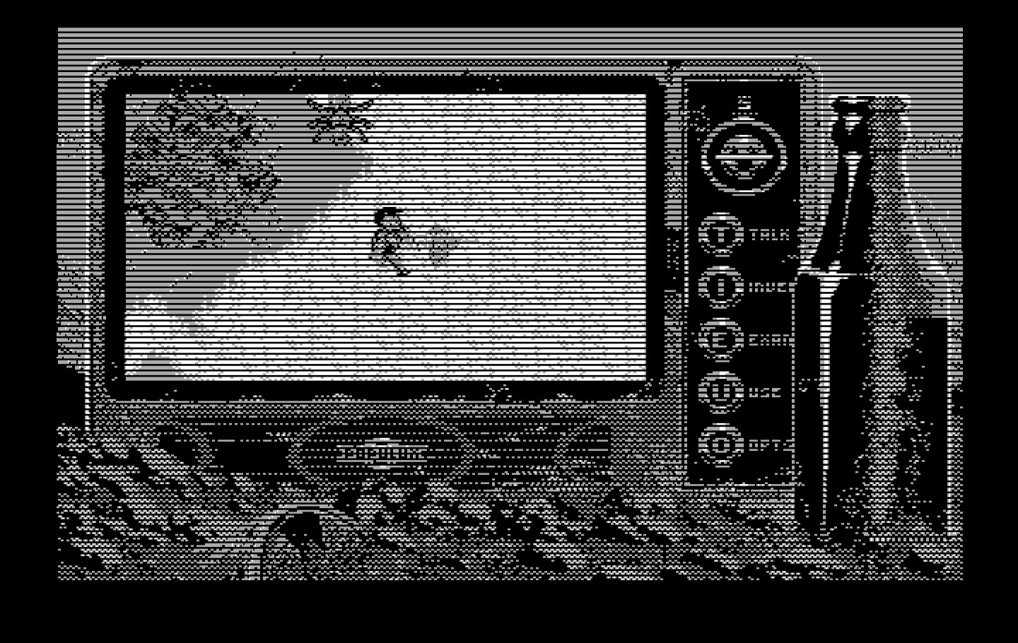 Bad Blood IBM PC/Compatibles Screenshot: Fighting out in the desert.