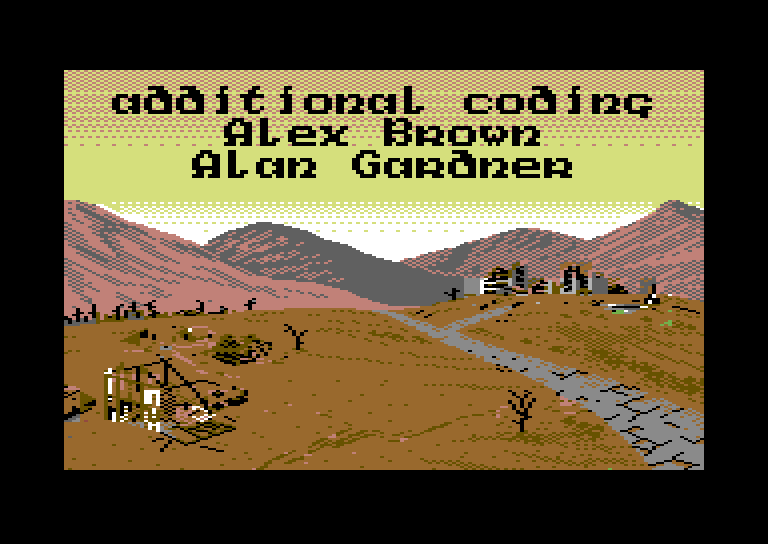 Bad Blood Commodore 64 Screenshot: One of the game credits screens.