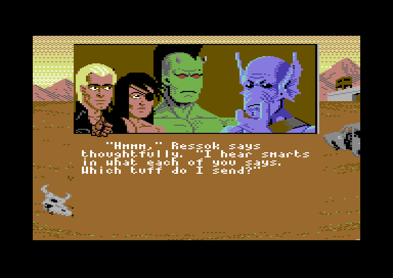 Bad Blood Commodore 64 Screenshot: Character selection.